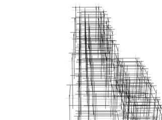 Obraz premium Building 3d structure. Architectural background. 