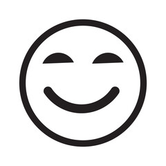 smile, emoji vector line icon, sign, illustration on white background