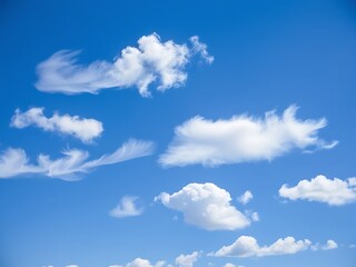 Obraz premium Cloudy Sky Background Image- Light and Beautiful Blue Daylight for Nature Themes