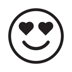 heart emoji vector line icon, sign, illustration on white background