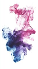 Fototapeta premium Colorful Smoke Swirls Creating Abstract Art Against White Background