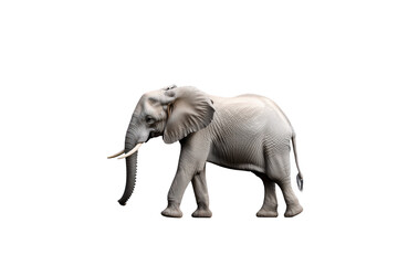Obraz premium Large african elephant walking on transparent background