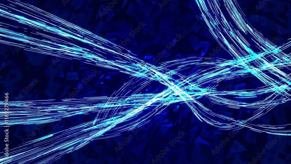 Aufkleber dynamic blue light trails create an abstract background, perfect for modern design projects, technol
