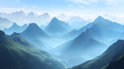Fototapeta premium The breathtaking landscape of the Swiss Alps mountain range.