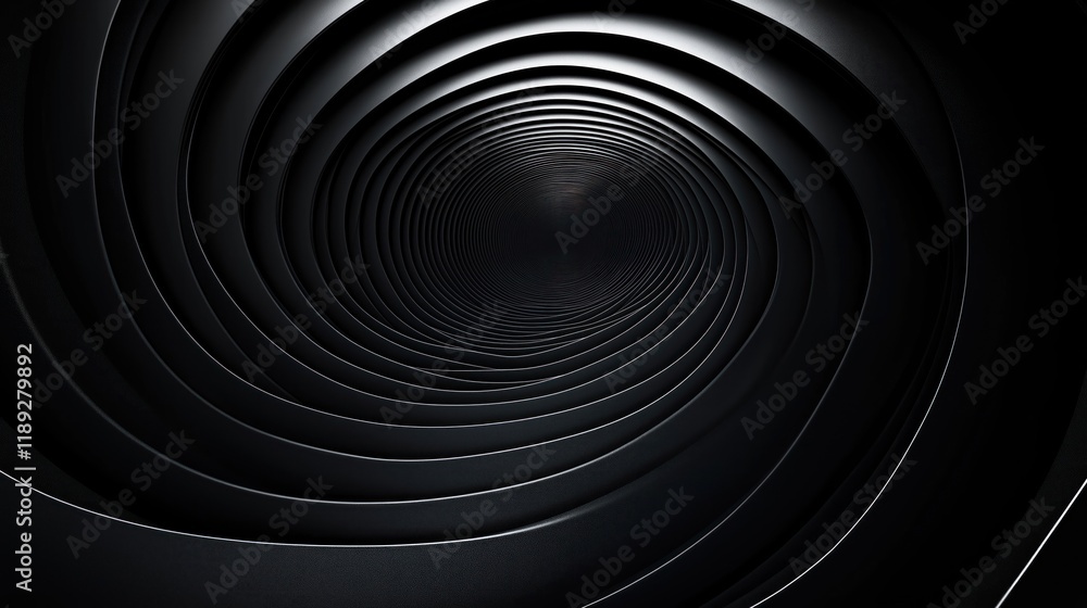 Poster abstract design with radial lines. glowing effect creates modern geometric pattern. dark background.