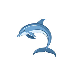 Fototapeta premium Simple 2D Flat Vector Dolphin Icon in Leaping Motion