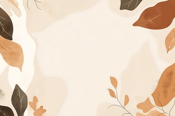 watercolor flowers frame, background for design, pastel bohemian colors.