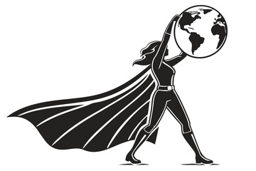 the girl with a globe