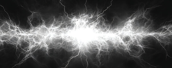 White Lightning Bolt Explosion Abstract Energy