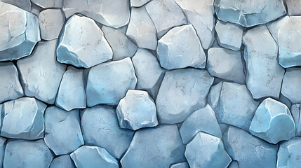 Seamless icy texture of cracked frozen blocks for a refreshing winter overlay