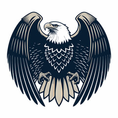 eagle in the form of a shield with white background
