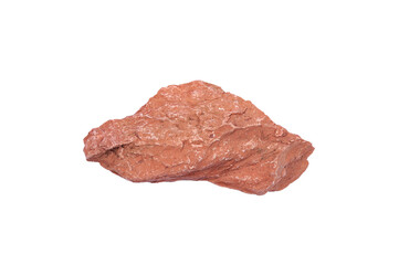 Red slate stone on a white background.