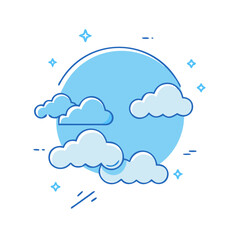 blue skies vector icon, blue skies vector illustration - simple illustration of blue skies, perfect for logos,and blue skies -themed designs.