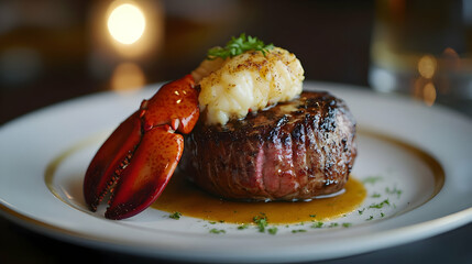 Savor the Moment: Grilled Filet Mignon with Lobster Tail