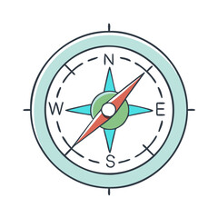 compass vector icon, compass vector illustration - simple illustration of compass, perfect for logos,and compass -themed designs.