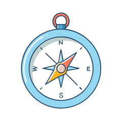 compass vector icon, compass vector illustration - simple illustration of compass, perfect for logos,and compass -themed designs. © Waliul