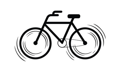 Fototapeta premium cycle Vector, Flat bicycle icon, bicycle silhouette vector white background