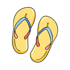 flip flops vector icon, flip flops vector illustration - simple illustration of flip flops, perfect for logos,and flip flops -themed designs.