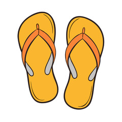 flip flops vector icon, flip flops vector illustration - simple illustration of flip flops, perfect for logos,and flip flops -themed designs.