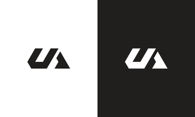 UA logo, monogram unique logo, black and white logo, premium elegant logo Vector