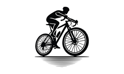Obraz premium cycle Vector, Flat bicycle icon, bicycle silhouette vector white background