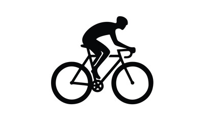 cycle Vector, Flat bicycle icon, bicycle silhouette vector white background