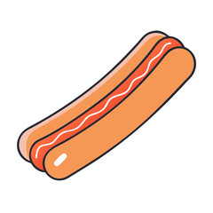hot dog vector icon, hot dog vector illustration - simple illustration of hot dog, perfect for logos,and hot dog -themed designs.