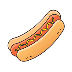 hot dog vector icon, hot dog vector illustration - simple illustration of hot dog, perfect for logos,and hot dog -themed designs.