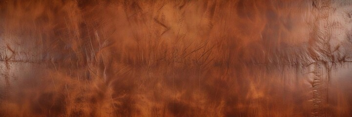 Rustic brown leather wall decor with scratches and cracks, scratched surface, natural wear