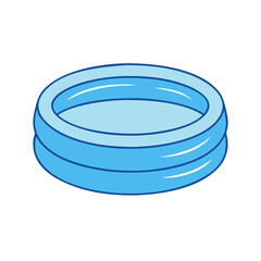 inflatable pool vector icon, inflatable pool vector illustration - simple illustration of inflatable pool, perfect for logos,and inflatable pool -themed designs.