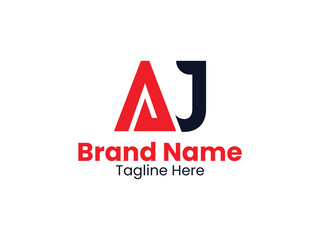 Letter AJ, JA letter logo design. Initial letter JA uppercase monogram logo.