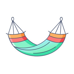 outdoor hammock vector icon, outdoor hammock vector illustration - simple illustration of outdoor hammock, perfect for logos,and outdoor hammock -themed designs.