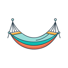 outdoor hammock vector icon, outdoor hammock vector illustration - simple illustration of outdoor hammock, perfect for logos,and outdoor hammock -themed designs.