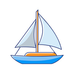 sailboat vector icon, sailboat vector illustration - simple illustration of sailboat, perfect for logos,and sailboat -themed designs.