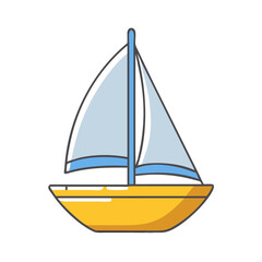 sailboat vector icon, sailboat vector illustration - simple illustration of sailboat, perfect for logos,and sailboat -themed designs.