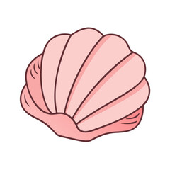 seashell vector icon, seashell vector illustration - simple illustration of seashell, perfect for logos,and seashell -themed designs.