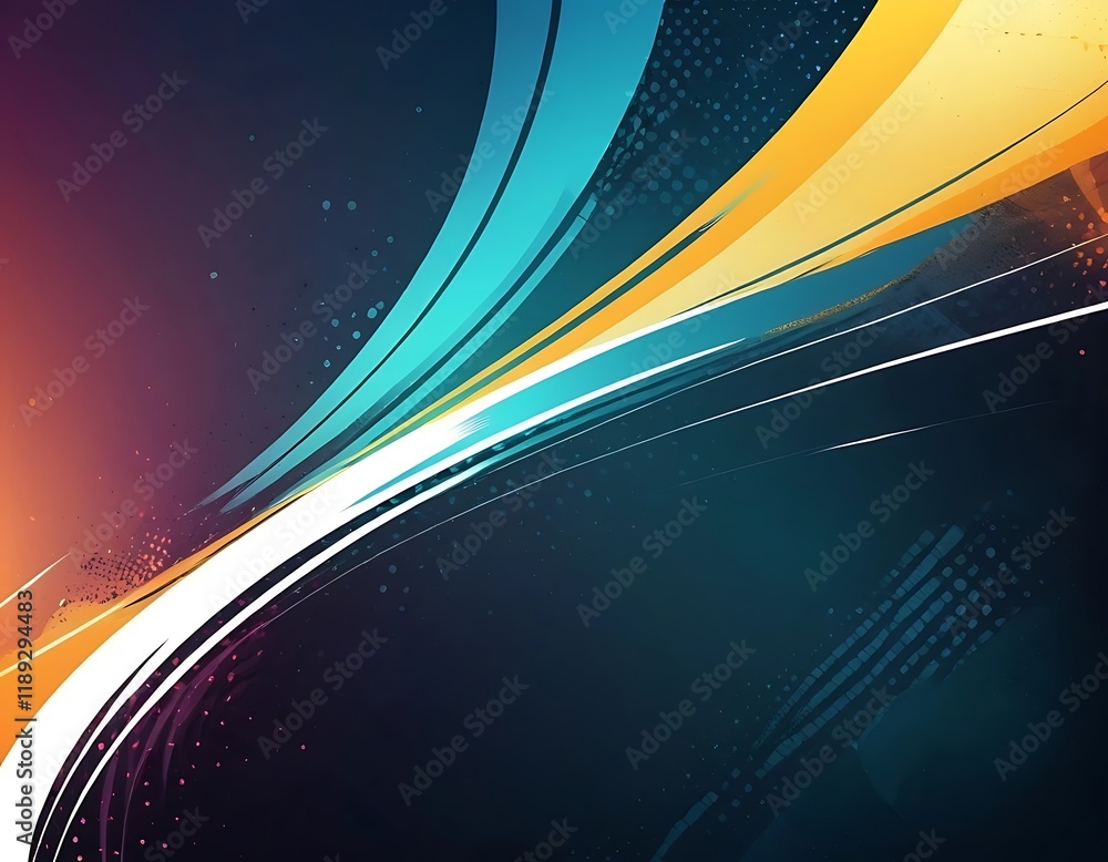 Poster abstract swirling lines colorful background design