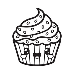 kawaii food Coloring page, Bold and easy Coloring Page, kawaii coloring page, Kawaii Drink Coloring Page, cute kawaii food and drink Coloring Page, line art, black and white image