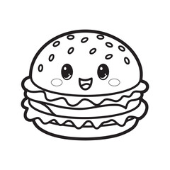 kawaii food Coloring page, Bold and easy Coloring Page, kawaii coloring page, Kawaii Drink Coloring Page, cute kawaii food and drink Coloring Page, line art, black and white image