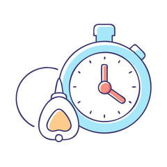 breathing timer vector icon, breathing timer vector illustration - simple illustration of breathing timer, perfect for logos,and breathing timer -themed designs.