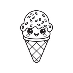 kawaii food Coloring page, Bold and easy Coloring Page, kawaii coloring page, Kawaii Drink Coloring Page, cute kawaii food and drink Coloring Page, line art, black and white image