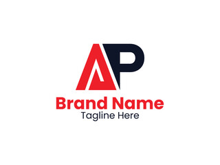 Vector AP or PA letter logo Template. AP logo.