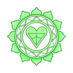 heart chakra symbol vector icon, heart chakra symbol vector illustration - simple illustration of heart chakra symbol, perfect for logos,and heart chakra symbol -themed designs.