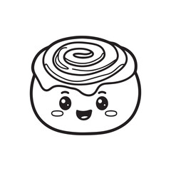 kawaii food Coloring page, Bold and easy Coloring Page, kawaii coloring page, Kawaii Drink Coloring Page, cute kawaii food and drink Coloring Page, line art, black and white image