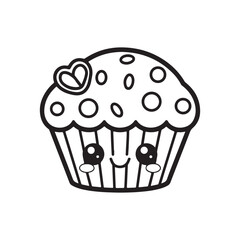 kawaii food Coloring page, Bold and easy Coloring Page, kawaii coloring page, Kawaii Drink Coloring Page, cute kawaii food and drink Coloring Page, line art, black and white image