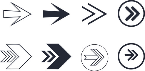Right Arrow Icon for Navigation and Design