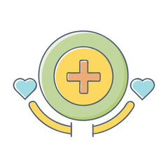 Obraz premium positive energy symbol vector icon, positive energy symbol vector illustration - simple illustration of positive energy symbol, perfect for logos,and positive energy symbol -themed designs.