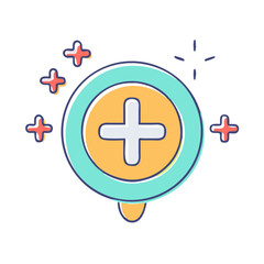 Fototapeta premium positive energy symbol vector icon, positive energy symbol vector illustration - simple illustration of positive energy symbol, perfect for logos,and positive energy symbol -themed designs.