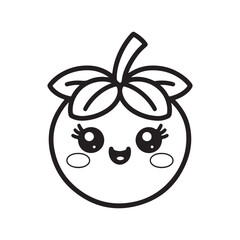 kawaii food Coloring page, Bold and easy Coloring Page, kawaii coloring page, Kawaii Drink Coloring Page, cute kawaii food and drink Coloring Page, line art, black and white image
