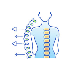 spinal alignment vector icon, spinal alignment vector illustration - simple illustration of spinal alignment, perfect for logos,and spinal alignment -themed designs.